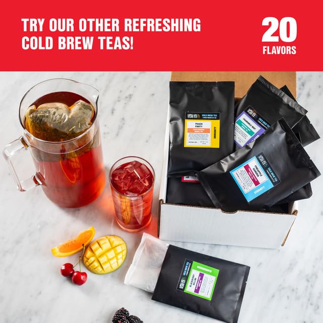 Tiesta Tea - Meyer Lemon Zest Cold Brew, Loose Leaf, Premium Blend, Non-Caffeinated Iced Tea, 10 Cold Brew Packets, Makes One 64oz Pitcher
