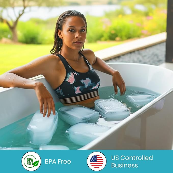 Extra Large Ice Block Mold β 8 lbs Silicone Ice Brick Maker for Ice Bath & Cold Plunge β Giant Cube for Recovery, Muscle Relief & Coolers, Dishwasher Safe (Single Mold)