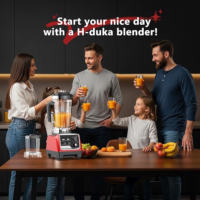 1800W Smoothie Blender and Grinder Combo 70OZ Large Capacity Countertop Blenders for Kitchen High Speed Blender for Smoothies Ice Crushing Frozen Drinks Puree (Dark Red)