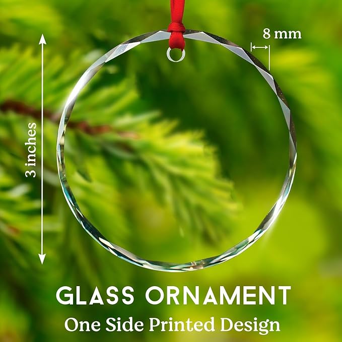 Personalized Text & Name Trumpet Instrument Christmas Glass Ornament, Musical Instrument Xmas Ornament Gifts for Trumpet Player, Custom Trumpetist Christmas Keepsake, Music Lover Glass Ornaments 2025