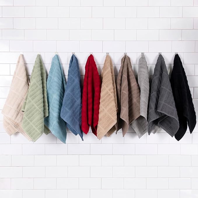 All-Clad Solid Kitchen Towels: Highly Absorbent, Super Soft Long Lasting - 100% Cotton, 17"x30" Tea Towels for Cleaning & Drying Dishes, Pans, Glassware, or Countertops, (2-Pack), Almond