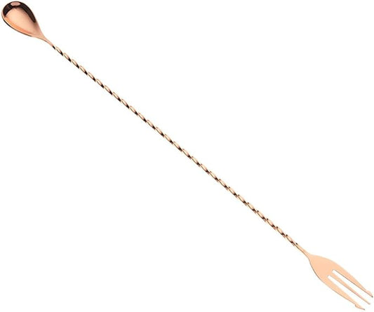 Barfly Fork Bar Spoon, End 15 3/4" (40 cm), Copper