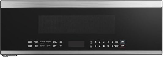 Midea MMO12S3ASTZ Over the Range Oven, 1.2 Cu.ft Slim, Stainless Steel Microwaves, 1000W Heating Power with 400CMF Vent Fan