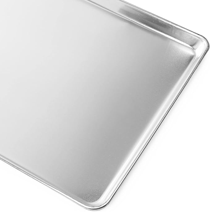 GRIDMANN 13" x 18" Commercial Grade Aluminum Cookie Sheet Baking Tray Jelly Roll Pan Half Sheet - 6 Pans