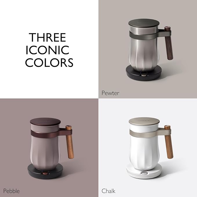 Hotel Chocolat Hot & Cold Drinking Chocolate System - The ALL-NEW Velvetiser from Kit includes hot chocolate maker, 10 serving taster box, mug and glass - Pewter Edition