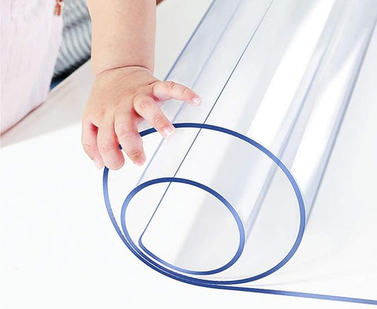 42x71 Inch Table Protector Clear for Dining Room Coffee Work Computer Laptop Table Cover Mat Protector PVC Plastic Tablecloths Rug Floor Protection Easy Clean Wipeable Non-Slip Liner Protective Vinyl