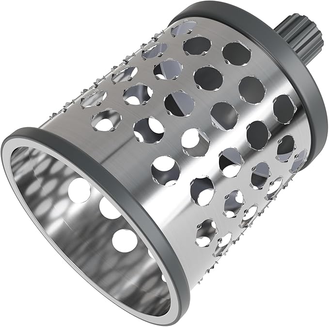 Zyliss Rotary Cheese Grater, Aluminium, 3 Steel Drum Blades, Cheese, Vegetable, Chocolate, Nut, Fruit Grater with Handle, Non-Slip Suction Foot and Table Clamp, 5 Year Guarantee