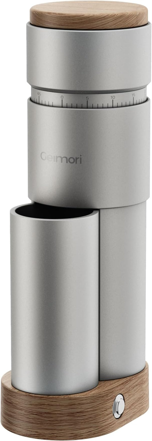 wirsh Burr Coffee Grinder, Single Dose Coffee Grinder T38 Plus with Anti-Static Tech and Stepless Grind Settings from Fine to Coarse for Espresso,Drip,French Press,Home&Travel Use