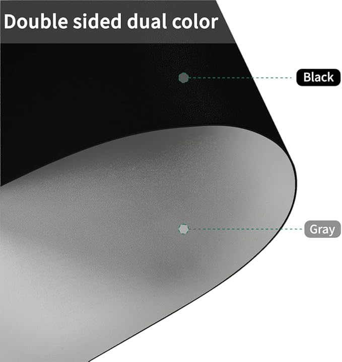 Leather Table Cover,1.8mm Thick,40x40 Inch Table Protector,Table Protector for Dining Room Table,Dining Table Cover,Table Cover Protector.(Black+Gray,40x40)