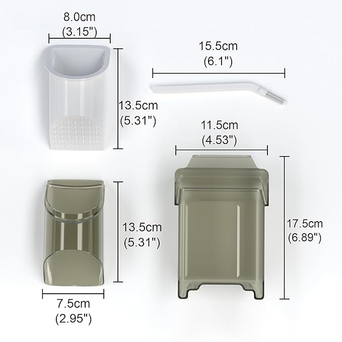 5 in 1 Safe Mandoline Slicer for Kitchen, Safe Vegetable Chopper with Paring Knife, Adjustable Thickness, Easy to Clean, Vegetable Slicer, Slicing, Strips, Shredding, Dicing, Chop (LightGray)