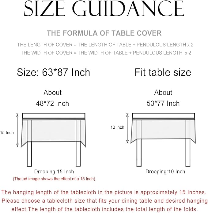 patdrea Designer French Linen Blue Tablecloth for Rectangle Table,Vintage Floral Table Cloth,Colorful Decoration Fall Cover Kitchen Dining for Thanksgiving,Tea Party,Christmas,63"x87"-Wensel