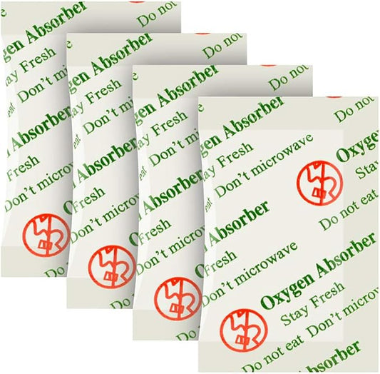 VacYaYa 50CC(300-Pack) Food Grade Oxygen Absorbers Packets for Home Made Jerky and Long Term Food Storage, Stored in Vacuum Bag and 3 Times Oxygen Absorption Capacity