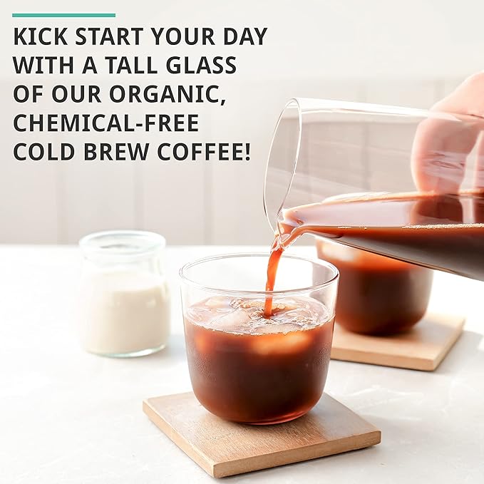 Cold Brew Organic Coarse Ground Flavored Coffee, Vanilla Flavor, Dark Roast, Colombian Supremo, Coarse Grind for Cold Brew Coffee & French Press,1 LB (Pack of 2)