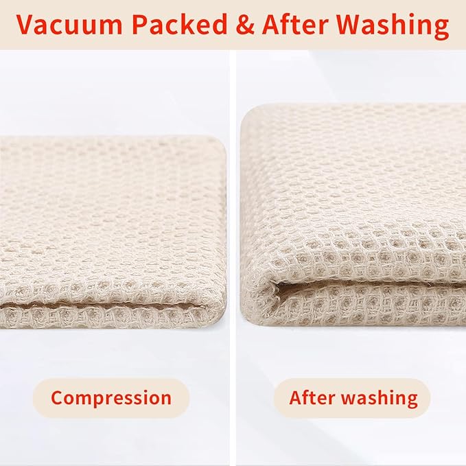 Homaxy 100% Cotton Waffle Weave Kitchen Dish Towels, Ultra Soft Absorbent Quick Drying Cleaning Towel, 13 x 28 Inches, 24-Pack, Mixed Color