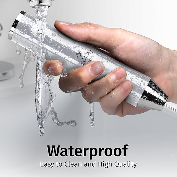 Zulay Kitchen Lux Rechargeable Milk Frother Handheld - Powerful 2-Speed Motor, Fully Waterproof, 2000mAh Battery - Drink Mixer For Latte, Cappuccino, Matcha, Protein Powder - Silver
