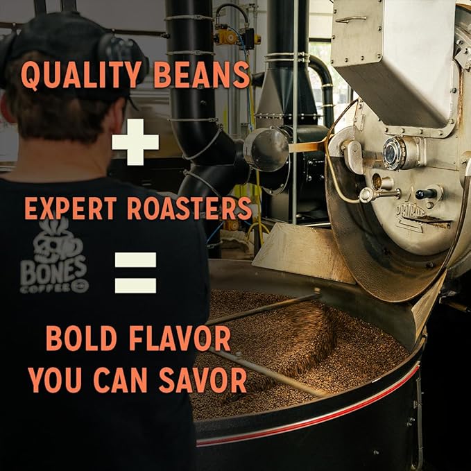 Bones Coffee Company The Nightmare Before Christmas Ruff Weather Flavored Coffee Beans, Medium Roast Ground Coffee Low Acid, Oatmeal Creampie Flavor (12 oz)