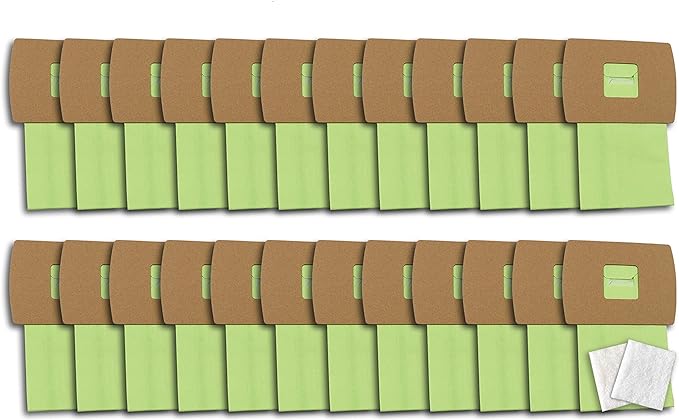 24 Pack Vacuum Bags for Oreck Compact canister type BB, Replacement Bag for Oreck XL Vacuum bags Buster B, PKBB12DW BB180 BB280 BB850 BB870 BB900 BB1000 MV160 with 2 Motor Filter BM04 Kit