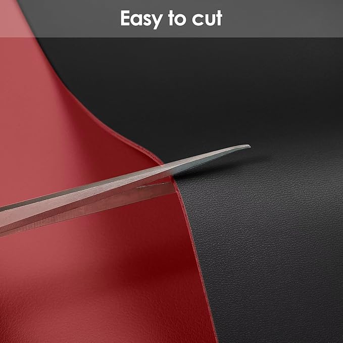 Vanity Protector Mat - Can Be Used On Both Sides Waterproof and Easy to Clean Good Flatness Used for Dresser Table(Black+Wine Red 10x48)