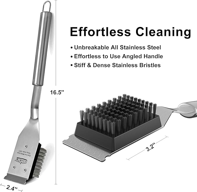 GRILLART Grill Brush and Scraper Replacement Head - 2PCS