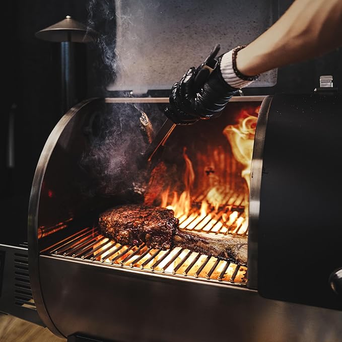 recteq DualFire 1200 Wood Pellet Smoker Grill, Wi-Fi Electric Pellet Grills, Dual Chambers for Hot and Fast + Low and Slow Cooking, DualFire 1200 + Grilling Basics Bundle
