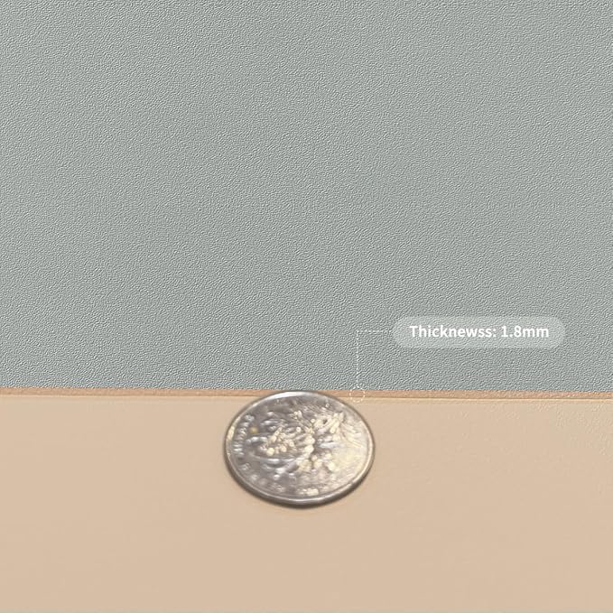 Leather Table Cover,1.8mm Thick,12x96 Inch Desk Cover,Dresser Cover Top,Dresser Protector Top,Dresser Cover,End Table Cover.(Light Brown+Gray,12x96)