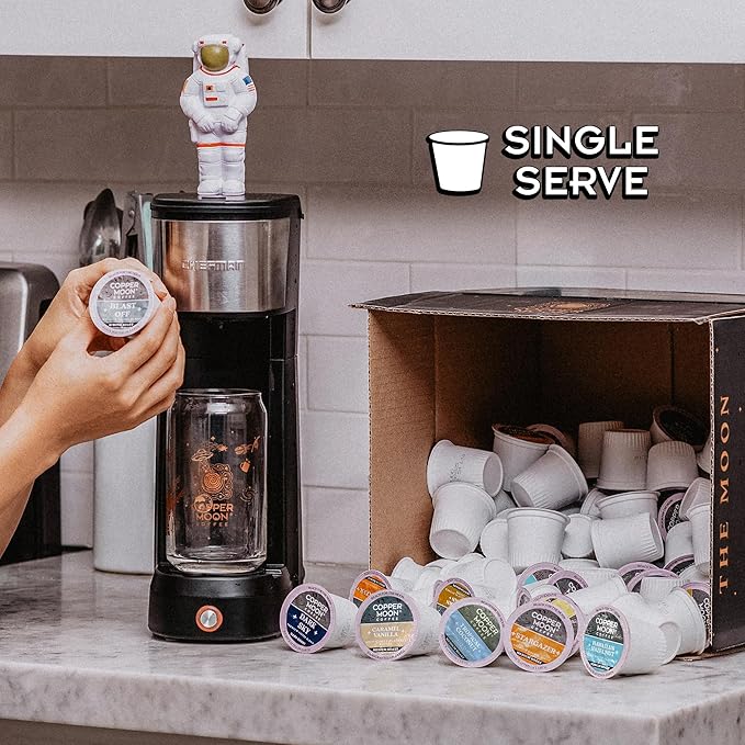 Copper Moon Single Serve Coffee Pods for Keurig K-Cup Brewers, Brew Over Ice Cinnamon Chill, 20 Count