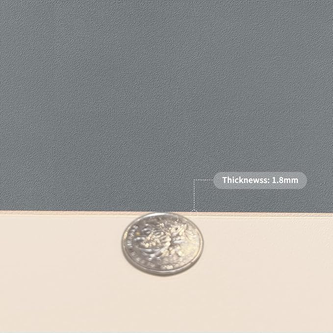 Leather Table Pad,1.8mm Thick,40x96 Inch,Table Pads for Dining Room Table Rectangular,Table Protector for Dining Room Table,Dining Table Cover Protector(Off White+Light Gray,40x96)