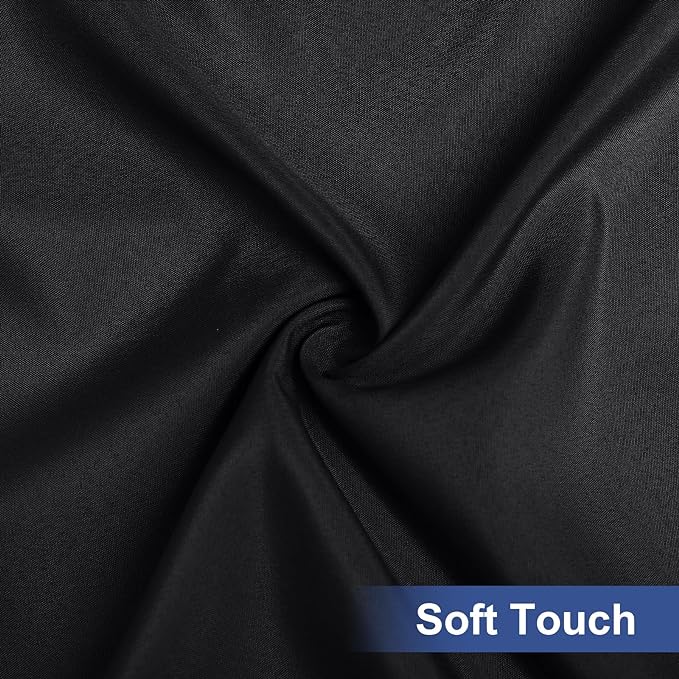 homing Rectangle Table Cloth Cover, Waterproof Polyester Elastic Fitted Tablecloth, Fits for 4 Foot Folding Tables, Washable Table Protector for Picnic, Camping, Outdoor (Black, 24" x 48")