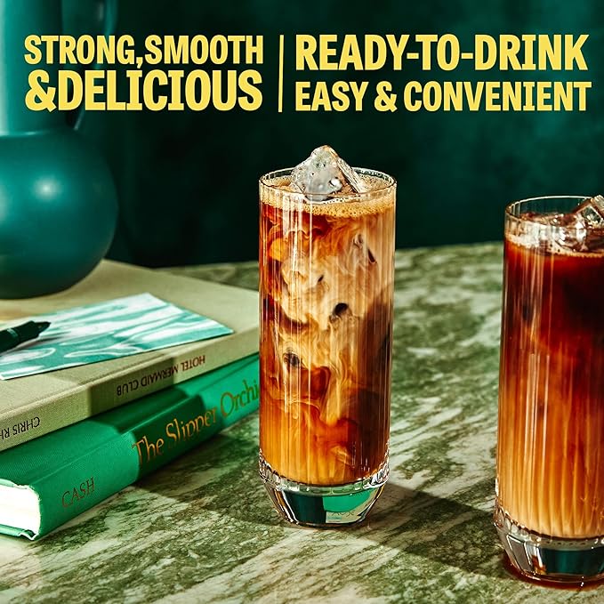 Wandering Bear Extra Strong Organic Cold Brew Coffee, Straight Black, 32 fl oz, 1 pack - Smooth, Organic, Unsweetened, Shelf-Stable, and Ready to Drink Cold Brew