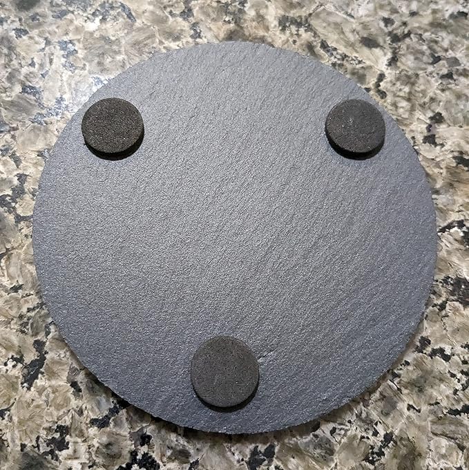 Ride The Fire: Flaming Chopper Motorcycle Coasters - Round Slate - Set of 8