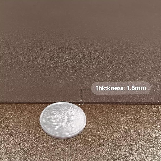 Leather Table Cover,1.8mm Thick,12x78 Inch Desk Cover,Dresser Cover Top,Dresser Protector Top,Dresser Cover,End Table Cover.(Mud Color+Champagne Gold,12x78)
